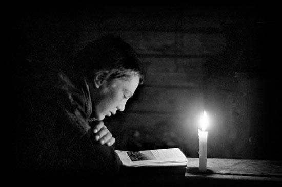 young woman reading